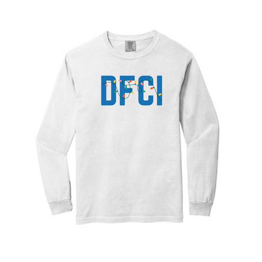 DFCI HOLIDAY LIGHTS LONG SLEEVE - WHITE