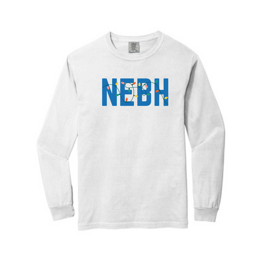 NEBH HOLIDAY LIGHTS LONG SLEEVE - WHITE