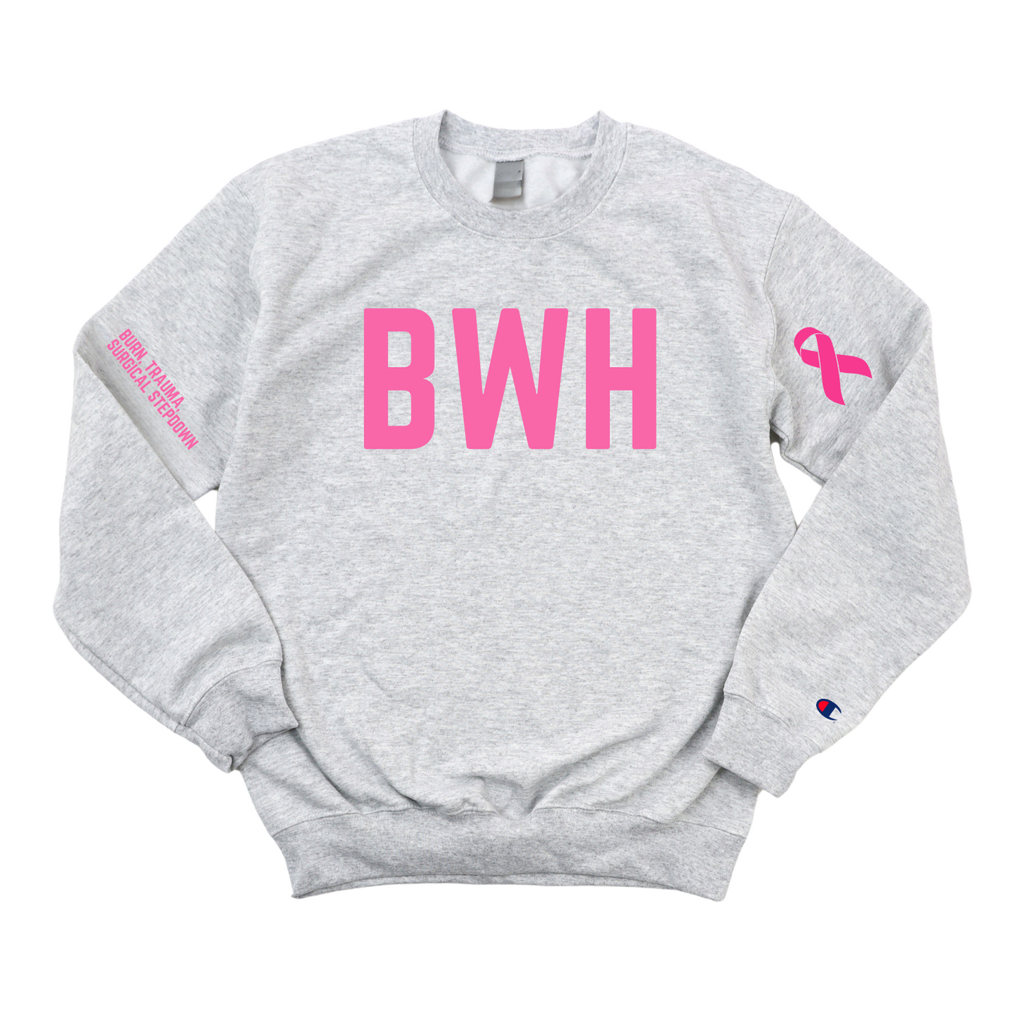 PINK BWH - BURN TRAUMA SURGICAL STEPDOWN CHAMPION CREWNECK