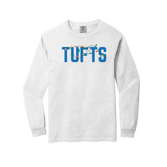 TUFTS HOLIDAY LIGHTS LONG SLEEVE - WHITE