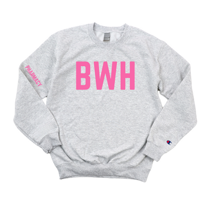 PINK BWH RX PHARMACY CHAMPION CREWNECK