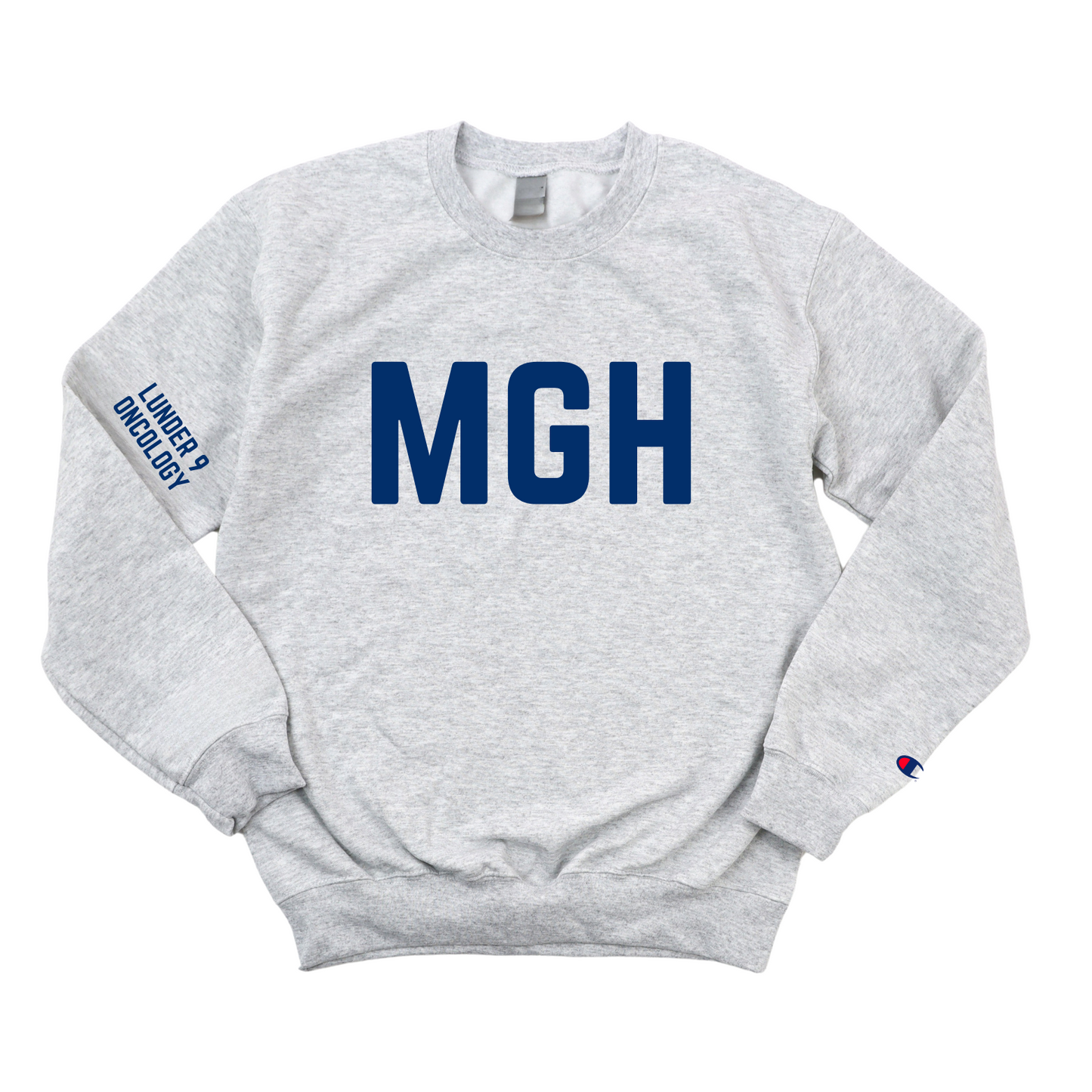 MGH NAVY LUNDER 9 ONCOLOGY CHAMPION CREWNECK