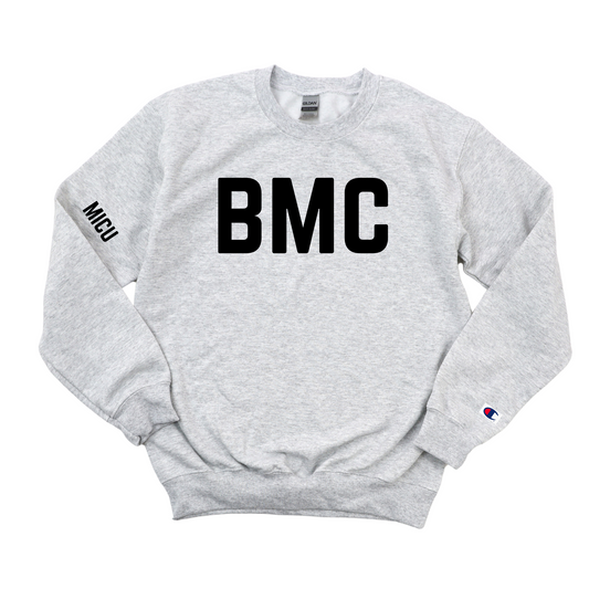 BLACK BMC PT MICU CHAMPION CREWNECK