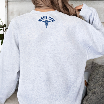 MGH NAVY LUNDER 9 ONCOLOGY CHAMPION CREWNECK