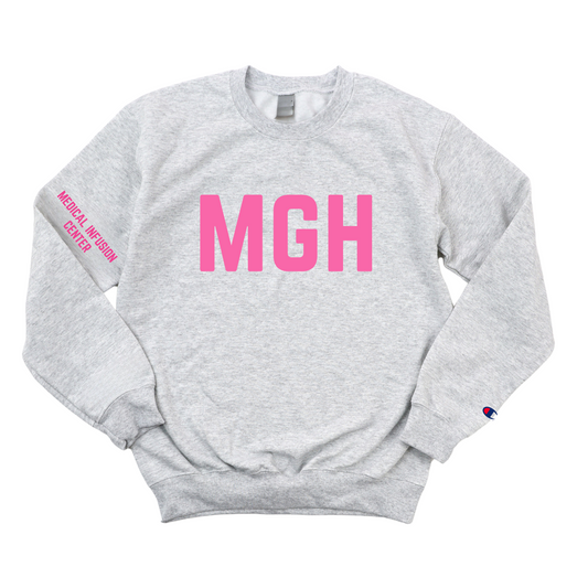 PINK MGH MEDICAL INFUSION CENTER CHAMPION CREWNECK