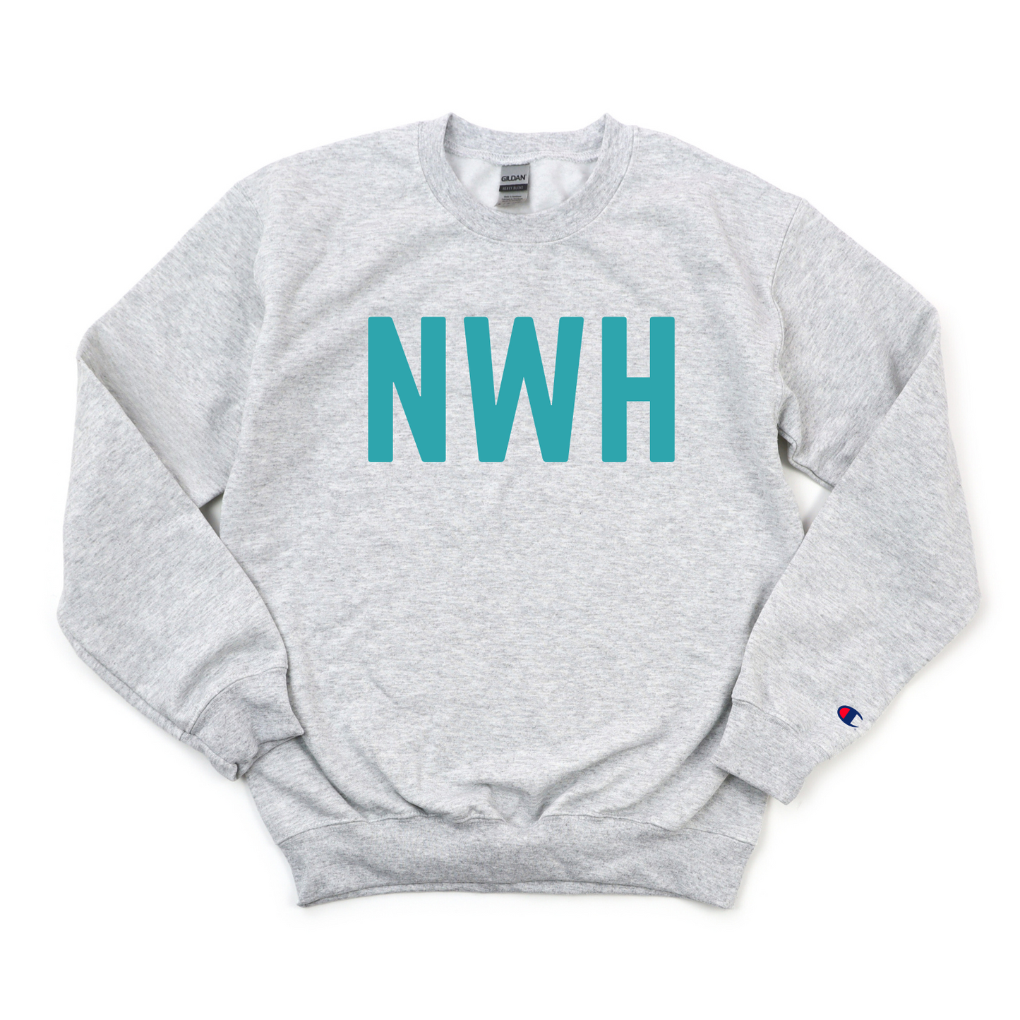 TEAL NWH RN CHAMPION CREWNECK