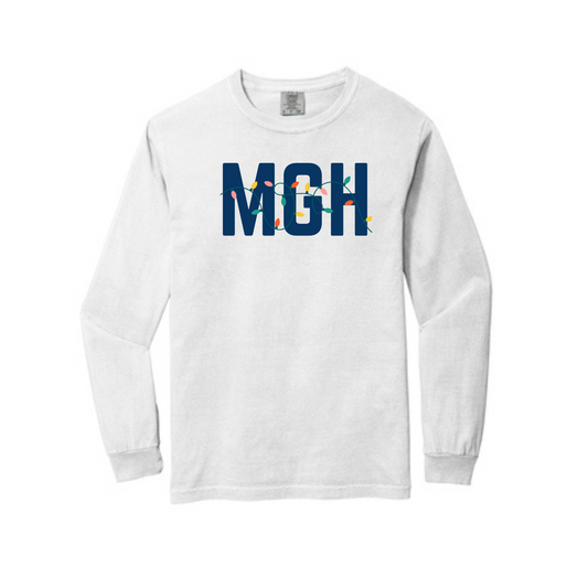 MGH HOLIDAY LIGHTS LONG SLEEVE - WHITE