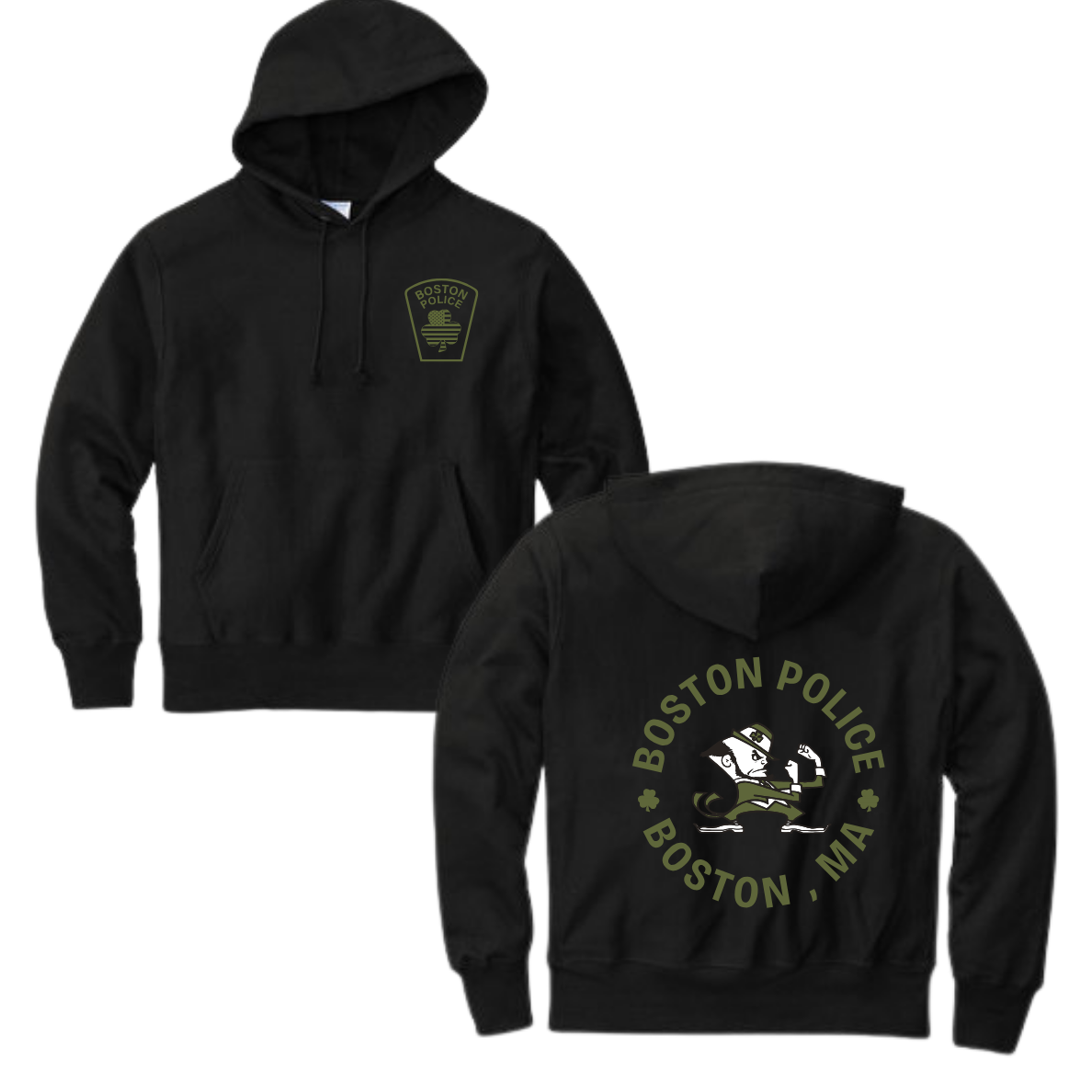 FIGHTING IRISH BLACK HOODIE *Ships before Christmas